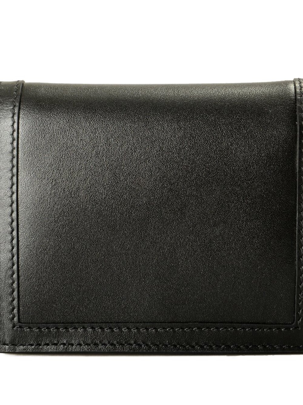 Versace Women's Black Leather Gold Color Creeca Logo Bifold Wallet - Picture 5 of 6